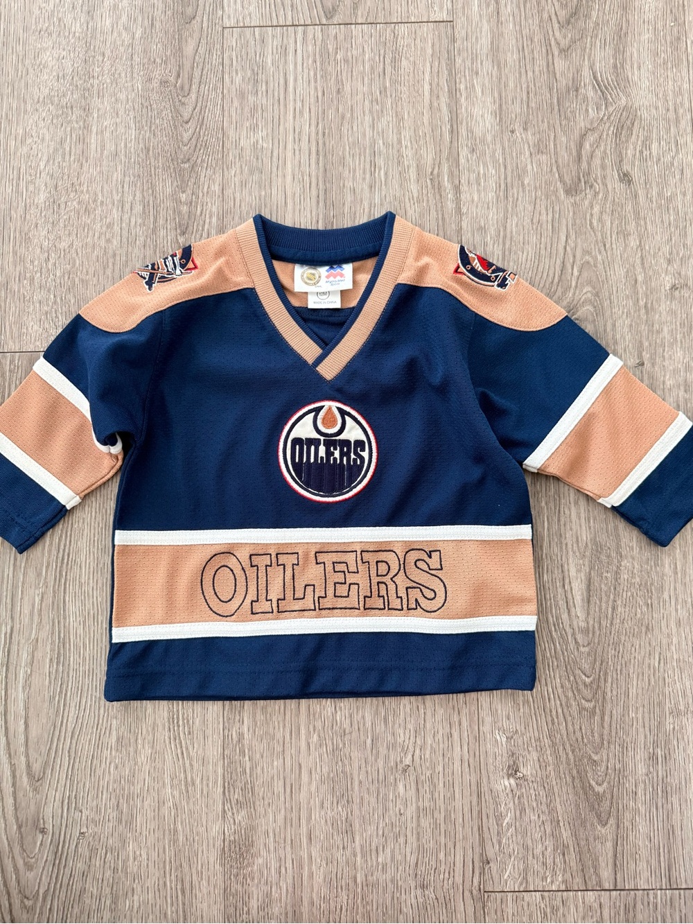 EDMONTON OILERS Hockey Mighty Mac NHL Jersey baby Size 12 month